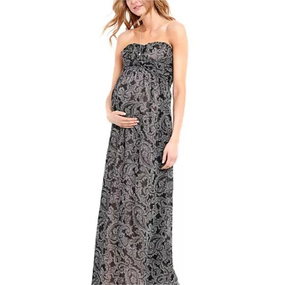 NWT Jessica Simpson Maternity Paisley Print Maxi Dress - Picture 1 of 10
